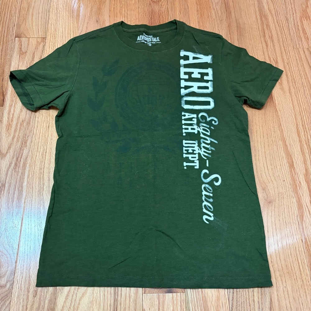Aeropostale Green Short Sleeve Tee for Men